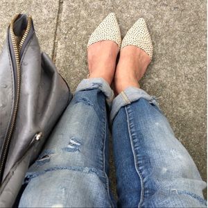 Madewell d’orsay flats in snake spot